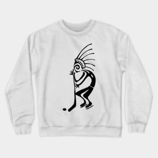 Kokopelli hockey black Crewneck Sweatshirt